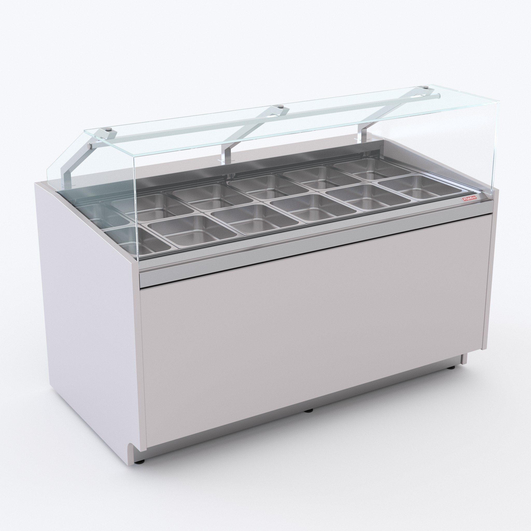 Прилавок холодильный MARTA-Culinar 1250, агрегат, 7 GN1/6, охл.запасник, без стекла, RGR22CAR REFETTORIO