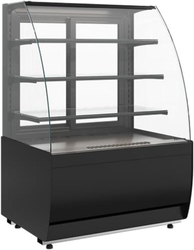 Витрина нейтральная Carboma K70 N 1,3-1 LIGHT (версия 2.0) (9005)