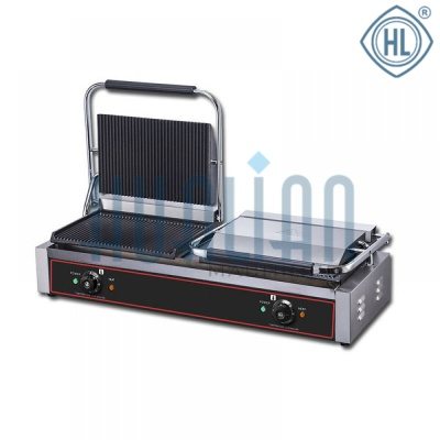 Контактный гриль (2×355×235 мм, рифл., двойной) Hualian HEG-813E