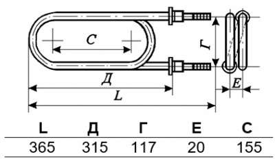 ТЭН 140А13/5,0Р220 (ТЭН-12А)