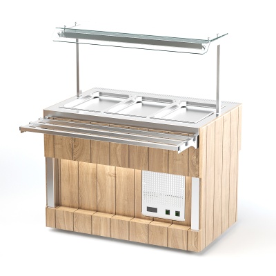 Прилавок холодильный пристенный RBK23CAW ШС Kids 1505x740x1370(760) h=100мм Capital Kids REFETTORIO