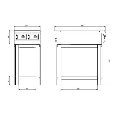 Плита индукционная Ф2ИП/800 (2*3,5 кВт) 60004