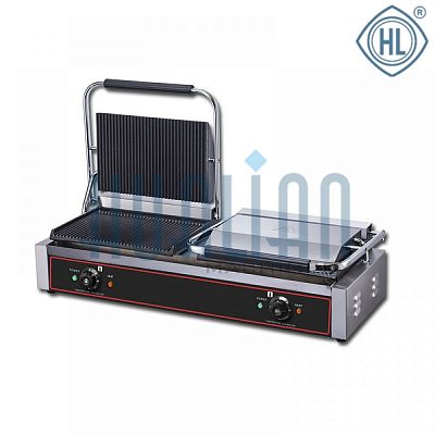 Контактный гриль (2×355×235 мм, рифл., двойной) Hualian HEG-813E
