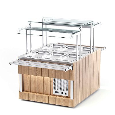 Прилавок холодильный сдвоенный RBK21CAT ШС Kids 805x1365x1455(760) h=100мм Capital Kids REFETTORIO