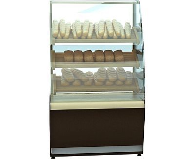 Витрина хлебная K70 N 0,9-2 LIGHT Bread 0011-9005 (без стекла) (Хлебная 0,9 Carboma ТЕХНО)