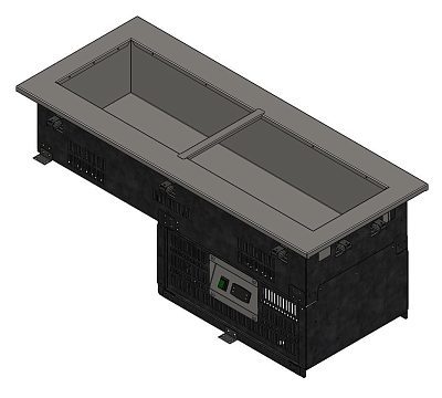 Ванна охлаждаемая компактная встраиваемая RC12DK Drop In 1200х500х490 h=200мм 500 серия REFETTORIO