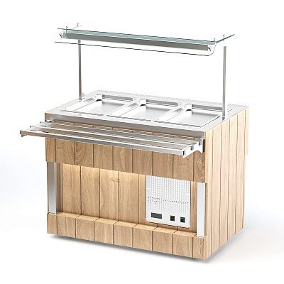 Прилавок холодильный пристенный RBK21CSW ШС Kids 805x910x1370(730) h=100мм Capital Kids REFETTORIO