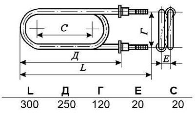 ТЭН 100А13/4Р220 (ТЭН-100А)